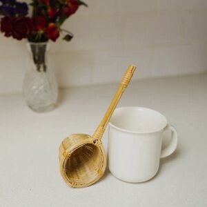 NWT- Handwoven Bamboo Tea Strainer